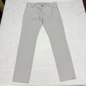 PT Torino Denim Jazz Pants Mens 38x33 Light Gray Cotton Blend Slim Fit Stretch